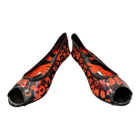 NEW Iron Fist Girls Raw Power Peep Toe Leopard Look Women's Flats 7 - Picture 2 of 6